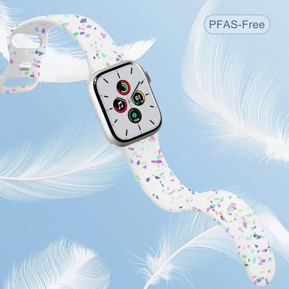 Correa Deportiva De Silicona Para Apple Watch Blanco 1 Cm