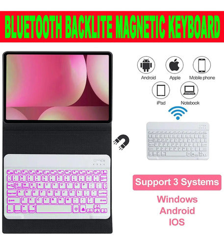 Funda De Teclado Para Galaxy Tab S9 Fe+ / Tab S10+ 12,4 PuLG