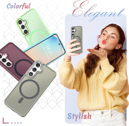 Funda Magnética Mate Para Samsung Galaxy S25+ Plus Gris