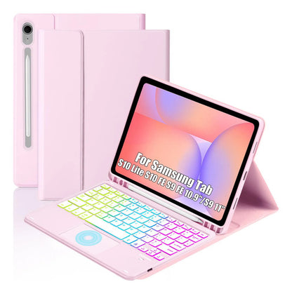 Funda Con Teclado Para Samsung Galaxy Tab S10 Lite/s10 Fe/s9 Rosa