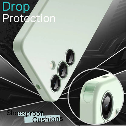 Funda Slim Para Samsung Galaxy S25 Verde Claro Liso