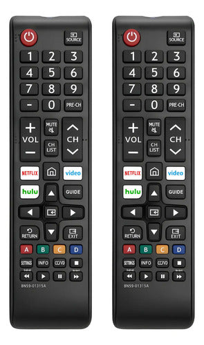 Pack X2 Control Remoto Universal Para Samsung Smart Tv Negro