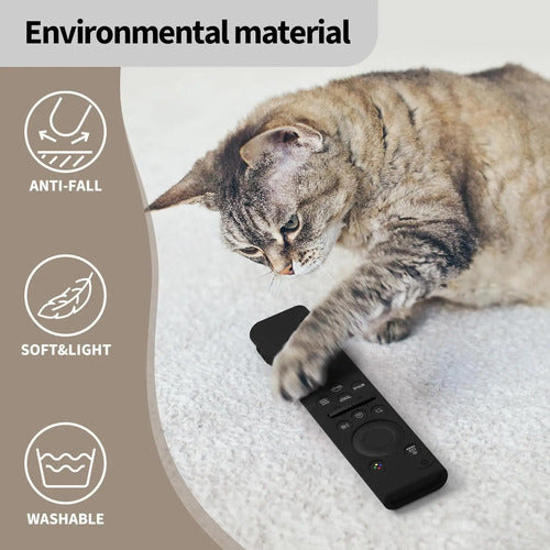 Funda Protectora De Silicona Para Control Remoto Samsung Negro