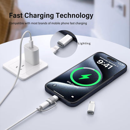Adaptadores Lightning A Usb C Para iPhone Y Samsung Blanco