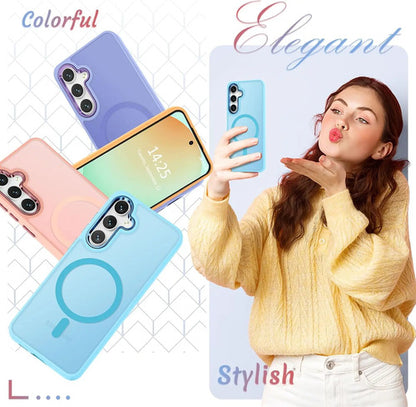 Funda Magnética Mate Para Samsung Galaxy S24 Fe 6.7in Azul Claro