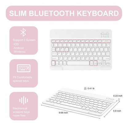 Funda Con Teclado Para iPad (a16) 11th/10th Gen Rosa