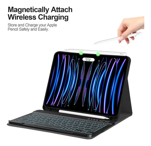 Funda Con Tecladopara iPad Pro Negro
