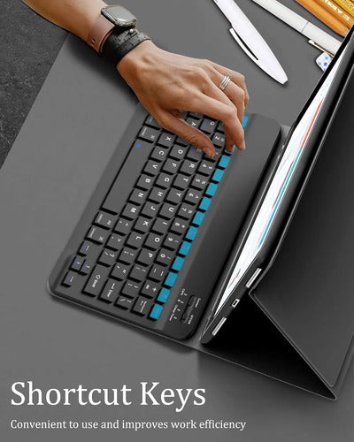 Funda Con Teclado Para iPad 9th Gen 2021 10.2'', Negro