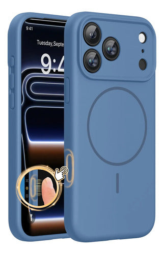 Funda Magnética Miracase Para iPhone 17 Pro Max Azul