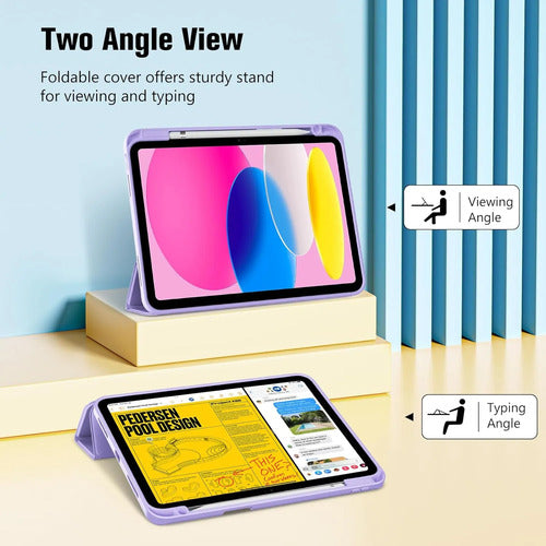Funda Akkerds Para iPad A16 De 11a Gen Y iPad 10.9  2022 Lila