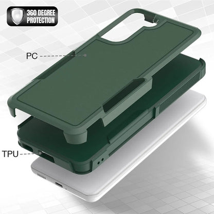 Funda Protectora Samsung Galaxy S21 5g Doble Capa Antigolpes Verde Oscuro Liso