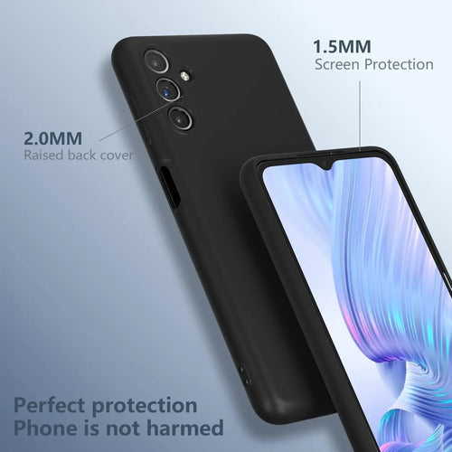 Funda Para Galaxy A13 5g, Silicona Líquida, Delgada, Suave Negro