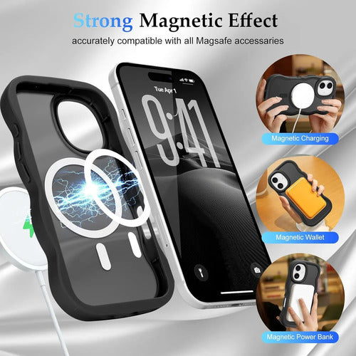 Funda Nzenguer Para iPhone Con Correa Negro