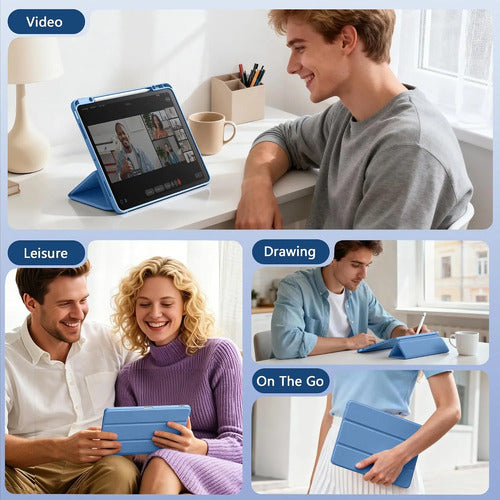 Funda Para iPad Air M4 13 Pulgadas Azul Claro