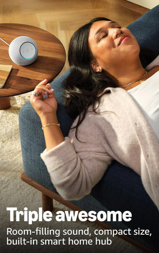 Amazon Echo Dot Max, Altavoz Alexa Con Sonido Envolvente Blanco
