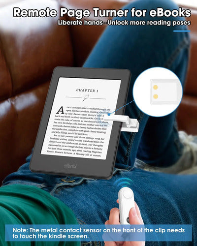 Girador De Páginas Con Control Remoto Para Kindle Paperwhite Blanco