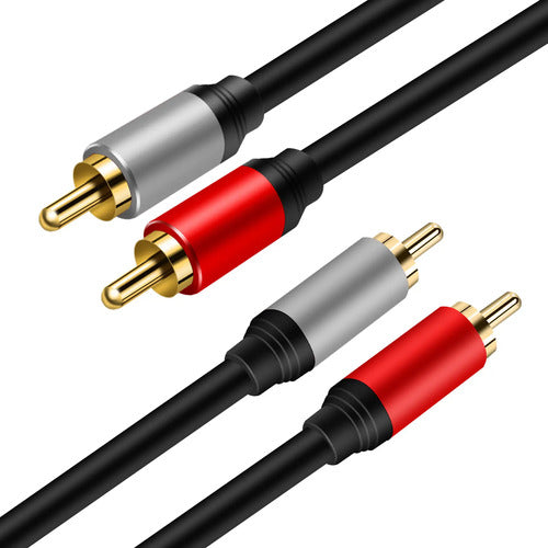 Cable De Audio 3ft 2rca A 2rca Chapado En Oro, Tan Qy