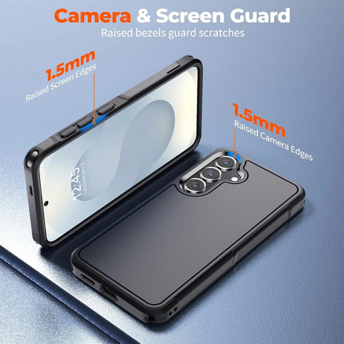 Funda Resistente Para Samsung Galaxy S25 Plus & S24 Plus Negro
