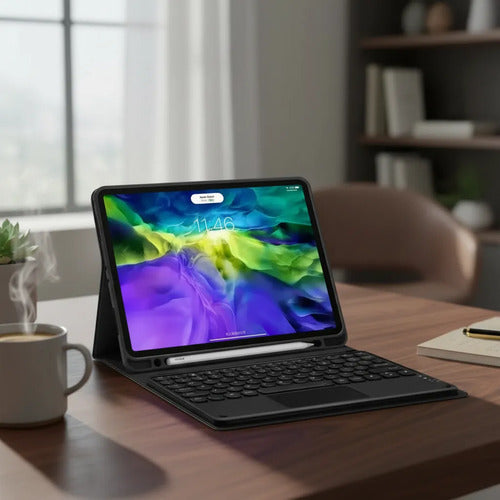 Funda Con Teclado Galaxy Tab A11+ Y A9+ De 11 Pulgadas Negro