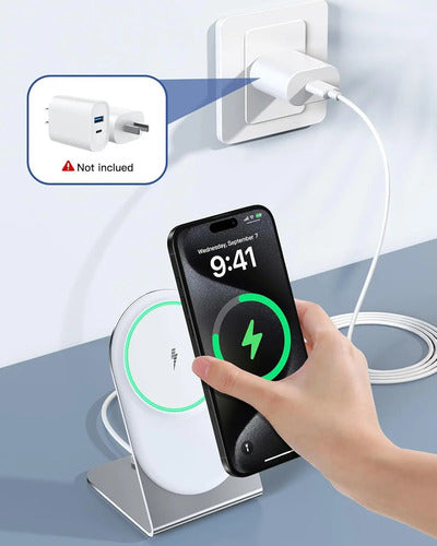 Cargador Inalámbrico Magnético Para iPhone Blanco