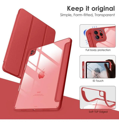 Funda iPad Air 11 2024/2025 Y iPad Pro 11'' (4ta/3ra Gen) Rojo