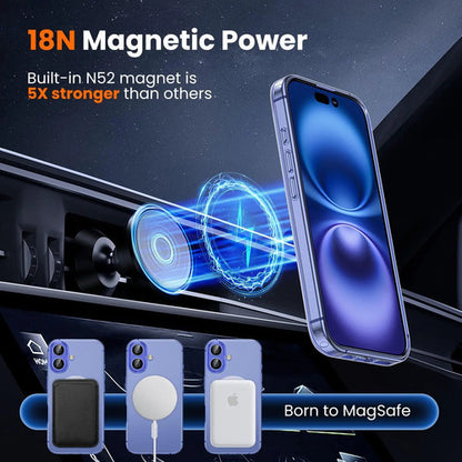 Set 3 En 1 Para iPhone 16, Funda Transparente Con Magsafe. Clear