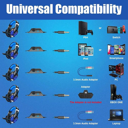 Auriculares Gaming Bengoo G9000 Para Ps4, Pc, Xbox One. Azul
