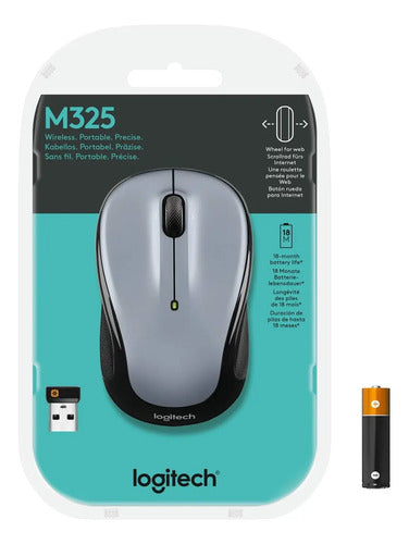 Mouse Inalámbrico Logitech M325 Con Scrolling Plata