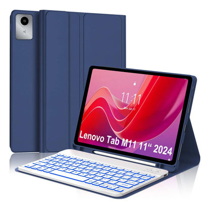 Funda Con Teclado Para Lenovo Tab M11 / K11 Lte 11 Pulgadas Azul Marino
