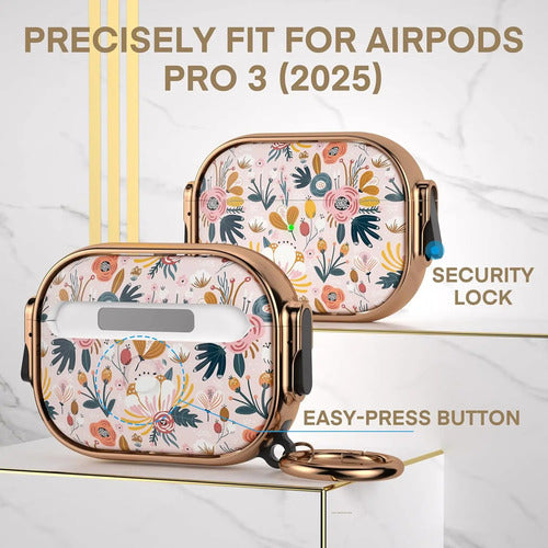 Estuche Funda Para AirPods Pro 3ra Gen 2025 Rosa