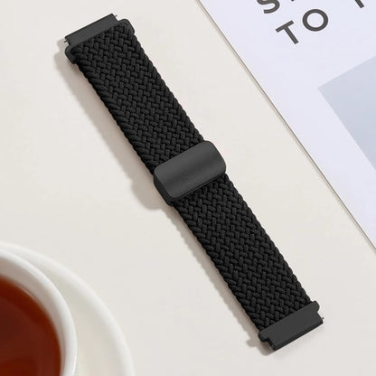 Correa Magnética Trenzada Compatible Con Garmin Vivoactive Negro 2 Cm