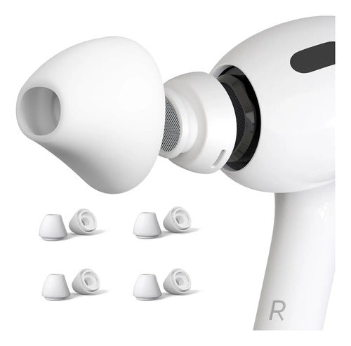 4 Pares De Puntas De Oído Para AirPods Pro 1 & 2 Blanco