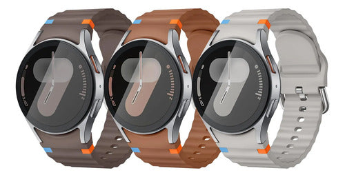 Correas Deportivas Compatibles Con Galaxy Watch 7 6 5 4 Fe Terracota 4.4 Cm