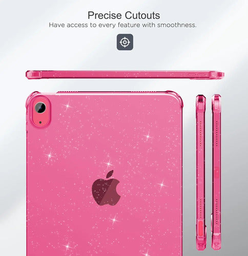 Funda Transparente Para iPad (a16) 11th Gen 2025 Rosa Chicle