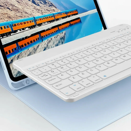 Funda Con  Teclado Para iPad Pro 11'' Gen Azul Claro