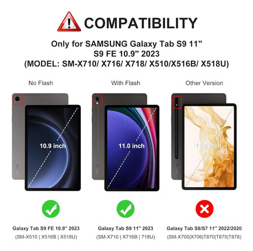 Funda Con Teclado Para Samsung Galaxy Tab S10 Fe/s9 Fe 5g... Gris