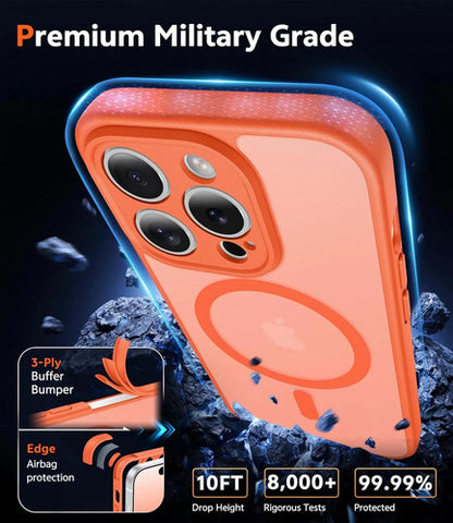 Funda Para iPhone 14 Pro Transparente Anti-amarilleo Naranja