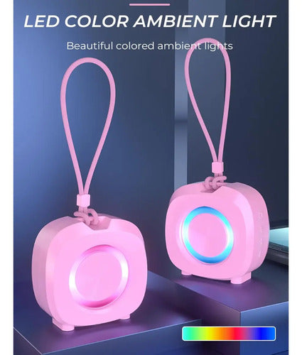 Parlante Bluetooth Portátil Peicheng, Impermeable Rosa Chicle
