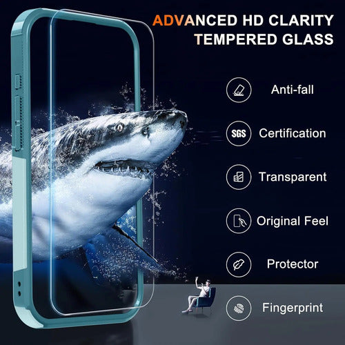 Funda Para iPhone 17 Con Protector De Pantalla Verde Oscuro