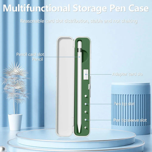 Inesore Estuche Para Apple Pencil Con 5 Puntas Verde