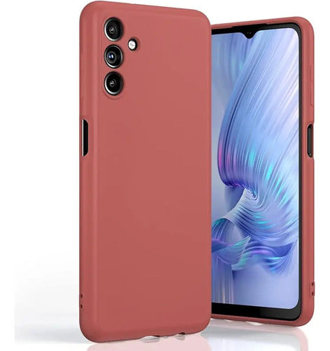 Funda Para Galaxy A13 5g, Silicona Líquida, Delgada, Suave Bordó