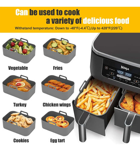 2pcs Liners De Silicona Para Air Fryer