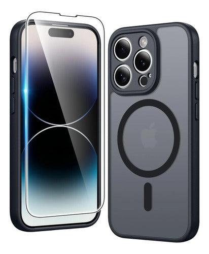 Funda Para iPhone 14 Pro Transparente Anti-amarilleo Negro