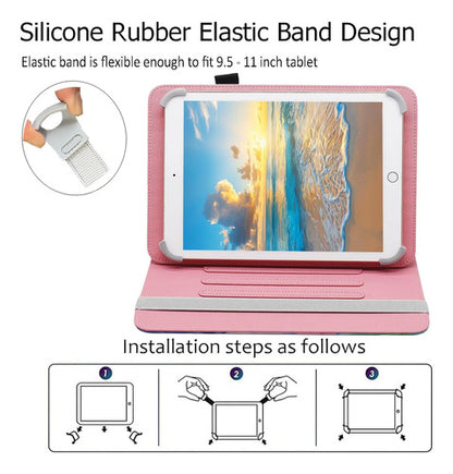 Funda Giratoria Universal Para Tablet 9.5-10.5 Pulgadas Arena Colorida