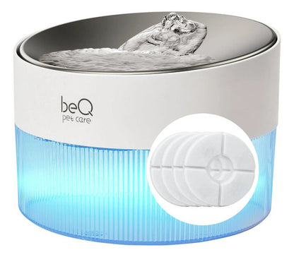 Bebedero Automático De Acero Inoxidable Para Mascotas Blanco