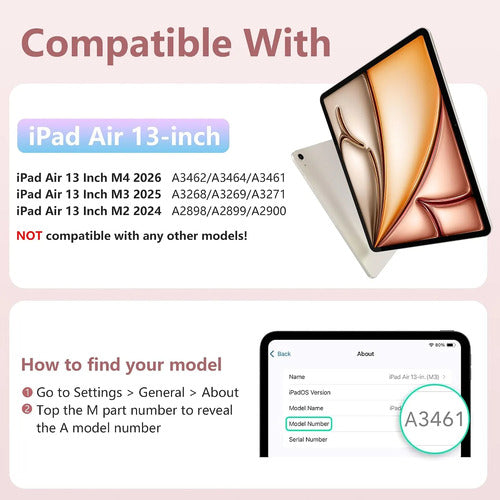 Funda Para iPad Air M4 13 Pulgadas Rosa