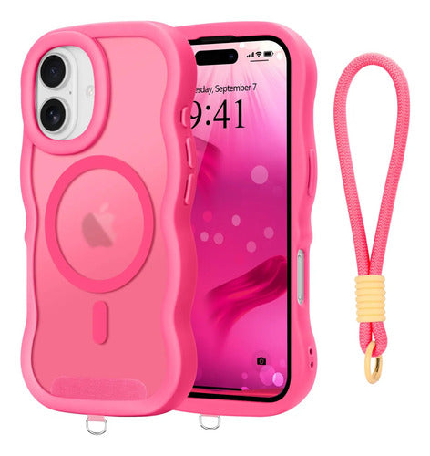 Funda Nzenguer Para iPhone Con Correa Rosa Chicle