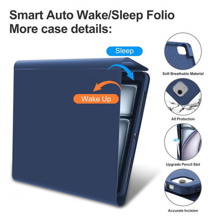 Funda Teclado Sengbirch iPad Air 13 M3/m2, Inalámbrico, R... Azul Marino