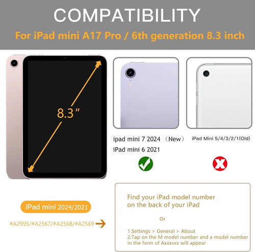 Funda Para iPad Mini 7/6 Gen 2024/2021 8.3'' Negro