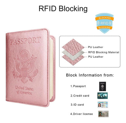 Cubierta De Pasaporte Walnew Con Rfid, Cartera De Viaje, ...